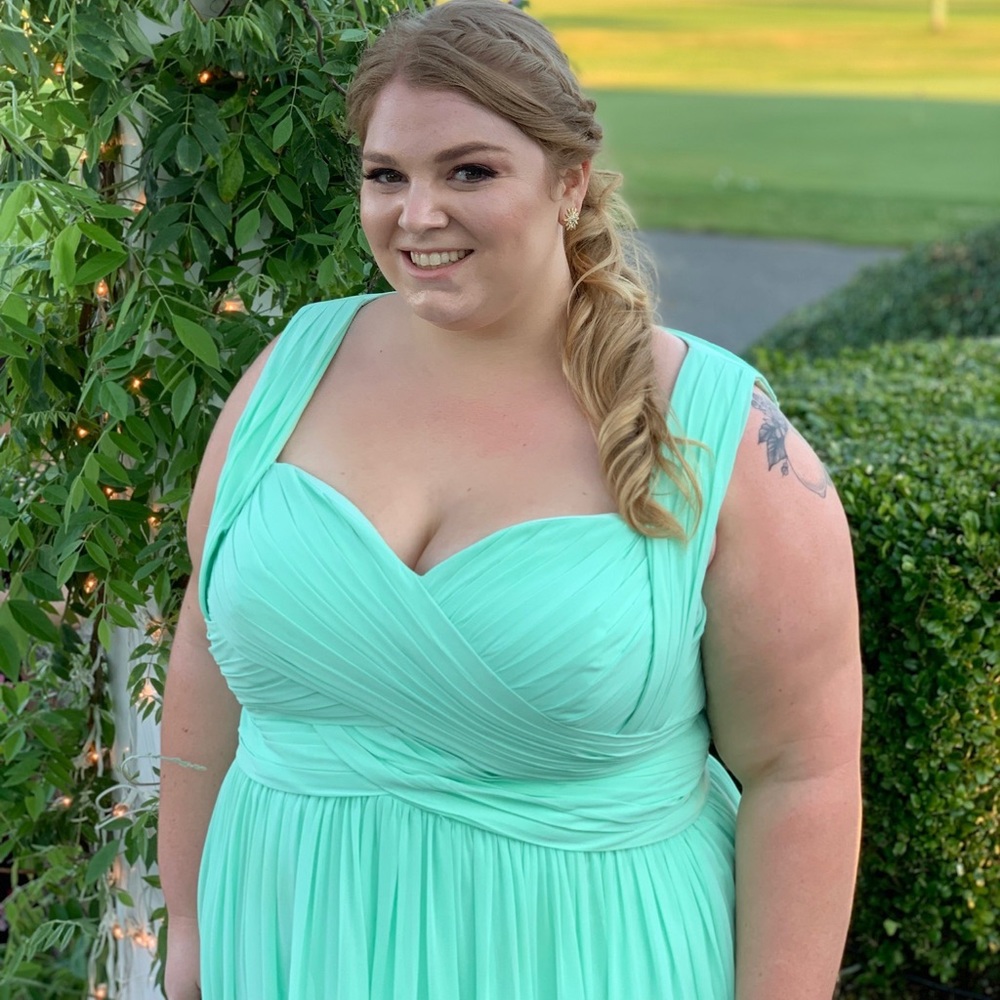 Azazie Cameron Mint Green Bridesmaid Formal Dress